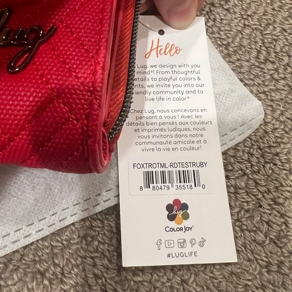 LUG Foxtrot Matte Luxe VL RFID Wallet
Ruby Red NWT - Picture 4 of 9